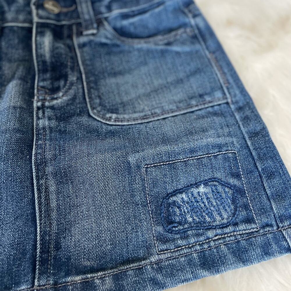 Old Navy Girls Size Medium Jean Skirt patchwork adjustable - Picture 2 of 6